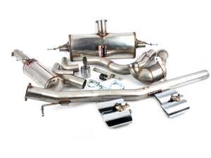 ES#3426611 - 771810 - 3" Turbo Back Exhaust System - Street Performance Pack - Stainless steel 3" downpipe and resonated cat-back with round, 4" polished quad-tips - Supersprint - Volkswagen