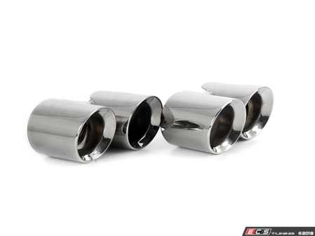 ES#3557968 - 9970800372 - Porsche 997 Quad Sport Exhaust Tips - Pair - Replaces stock tips on Porsche 997 and converts to sport package look. Polished T304 stainless steel with aircraft quality TIG welding. - Racing Dynamics - Porsche