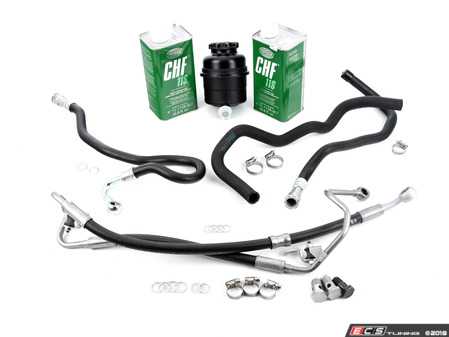 ES#2981637 - 32416771879KT - Power Steering Service Kit - Includes reservoir with cap, lines, bolts & crush washers, and fluid - Assembled By ECS - BMW
