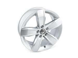 ES#3248728 - 5NA0714978Z8 - 17" 'Corvara' Wheel - Priced Each - 17"x6.5" ET38, 5x112 - Diamond Silver - Genuine Volkswagen Audi - Volkswagen