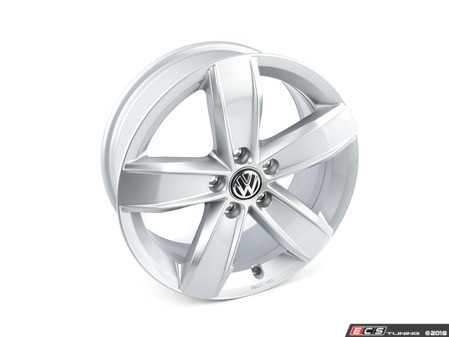 ES#3248728 - 5NA0714978Z8 - 17" 'Corvara' Wheel - Priced Each - 17"x6.5" ET38, 5x112 - Diamond Silver - Genuine Volkswagen Audi - Volkswagen
