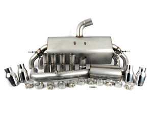 ES#2827591 - SSXAU476 - Cat-Back Exhaust System - Resonated - Valved - 3" stainless steel with quad 100mm polished tips - Milltek Sport - Audi