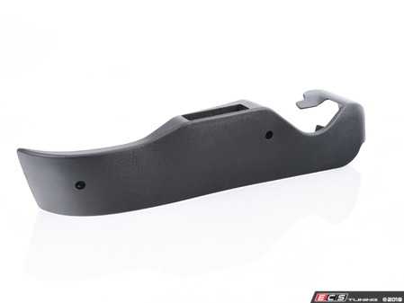 ES#141684 - 52108154437 - Front Inner Passenger Seat Trim - Black/Schwarz - Lower plastic trim located near the center console. - Genuine BMW - BMW