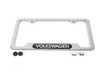ES#3151381 - 5C0071801P - Volkswagen License Plate Frame - Polished With Black Background - Wear your name brand loyalty on your license plate - Genuine Volkswagen Audi - Volkswagen