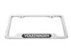 ES#3151381 - 5C0071801P - Volkswagen License Plate Frame - Polished With Black Background - Wear your name brand loyalty on your license plate - Genuine Volkswagen Audi - Volkswagen