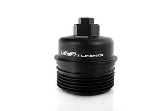 ES#3504941 - 024354ECS01-01 - EA839 2.9T/3.0T Billet Oil Filter Housing - Black - Ditch the easily broken/stripped plastic oil filter cap for a durable billet upgrade - ECS - Audi