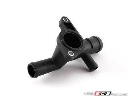 ES#2090881 - 06A121132Q - Coolant Flange - Located on the driver side of the cylinder head, this pipe contains the coolant tempature sensor - MTC - Volkswagen