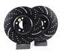ES#2071362 - GD1571 - Front GD Sport Slotted & Dimpled Brake Rotors - Pair (345x30) - Upgrade to a slotted / dimpled rotor for improved braking - EBC - Audi