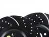 ES#2071362 - GD1571 - Front GD Sport Slotted & Dimpled Brake Rotors - Pair (345x30) - Upgrade to a slotted / dimpled rotor for improved braking - EBC - Audi