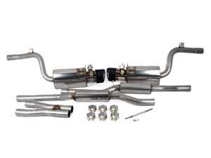 ES#2827357 - SSXAU221 - Cat-Back Exhaust System - Resonated With Exhaust Valves - 2.36" stainless steel with dual Satin Sheen Black Tips - Milltek Sport - Audi