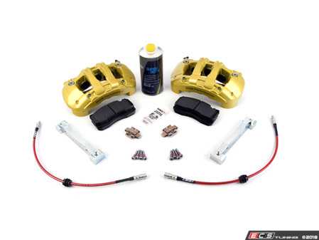 ES#3579266 - 341136462AKT4 - ECS BMW Performance 6-Piston Front Big Brake Kit - Give your BMW incredible stopping power with BMW Performance calipers from the 135i performance braking package, and ECS EP24 Enthusiast Performance pads - reuse existing 345mm (CSL/ZCP spec) rotors. - Assembled By ECS - BMW