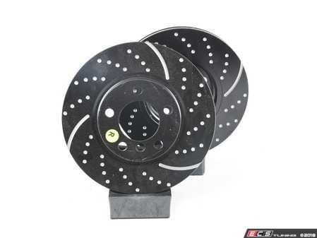 ES#2621585 - GD1793 - Front Brake Rotors EBC Slotted And Dimpled - Pair 12.08" (307x24) - Upgrade to a slotted / dimpled rotor for improved braking - EBC - MINI