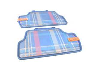 ES#2714983 - 51472354166 - Rear Rubber Factory Floor Mats Set Speedwell Blue - Priced As Set  - (NO LONGER AVAILABLE) - Replace or upgrade to factory MINI mats - Genuine MINI - 