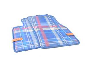ES#2714987 - 51472354160 - Front Rubber Factory Floor Mats Set Speedwell Blue - Priced As Set - (NO LONGER AVAILABLE) - Replace or upgrade to factory MINI mats - Genuine MINI - 