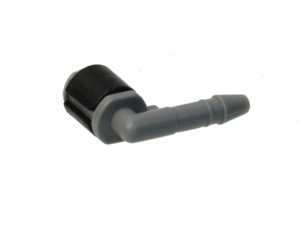 ES#3638579 - 1J0955665H - Windshield Washer Hose Coupler - Priced Each - 90 degree coupler for washer line. (grey/black in color), Fits only newer style washer line systems - URO - Audi Volkswagen