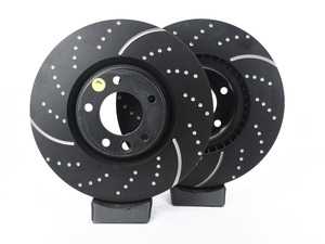 ES#2620492 - GD1695 - Front GD Sport Rotors - Pair  (368x69mm) - Upgrade to a slotted/dimpled rotor for improved braking - EBC - Volkswagen Porsche