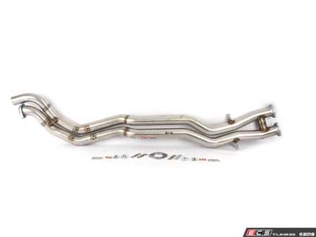ES#3610297 - 044013 - Center Exhaust Twin Pipe - Non-Resonated (63.5mm) - Increase the power potential of your BMW with these performance exhaust pipes from Supersprint! - Supersprint - BMW