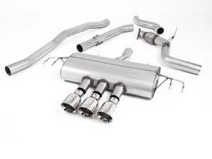 ES#3638727 - SSXHO252 - Milltek Cat-Back Exhaust System - Non-Resonated  - Stainless 3.0" Cat-Back exhaust system With Triple Polished GT-100 Trims - Milltek Sport - Volkswagen
