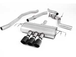 ES#3638729 - SSXHO250 - Milltek Cat-Back Exhaust System - Non-Resonated  - Stainless 3.0" Cat-Back exhaust system With Triple Jet-100 Carbon Trims - Milltek Sport - Volkswagen