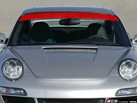 ES#2839803 - E45FLATBLACK - Rennline Windshield Visor - Flat Black - Designed specifically for your vehicle's windshield - Rennline - Porsche