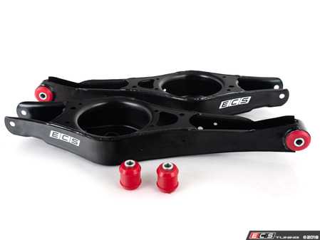 ES#3545407 - 017697ECS01KT -  Rear Lower Control Arms With ECS Polyurethane Bushings - Pair - Pre-installed ECS Poly Bushings help reduce suspension deflection and improve durability while easing install - ECS - Audi Volkswagen
