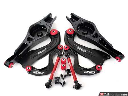 ES#3621861 - 017697ecs04KT - Performance Rear Control Arm Kit - Refresh your rear suspension with new control arms featuring pre-installed ECS Poly. Bushings & Adjustable Toe Arms - ECS - Audi Volkswagen
