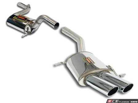 ES#3638955 - 889027KT - 2.5" Cat-Back Exhaust System - Resonated  - Complete stainless steel system with dual 90x70mm oval tips - Supersprint - Volkswagen