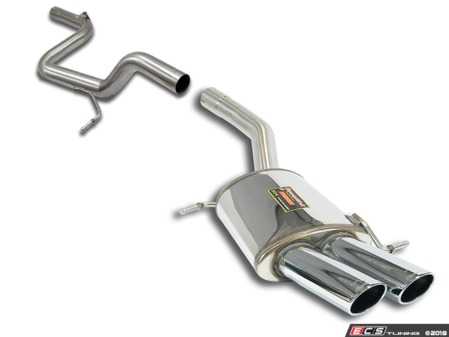 ES#3638956 - 889027KT1 - 2.5" Cat-Back Exhaust System - Non-Resonated  - Complete stainless steel system with dual 90x70mm oval tips - Supersprint - Volkswagen