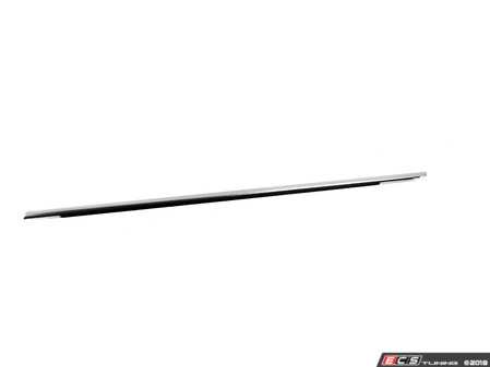ES#3196694 - 80A853283D3Q7 - Front Window Slot Seal With Trim Strip - Left - Aluminum  - Located on the bottom of the door's window line - Front door, left side - Genuine Volkswagen Audi - Audi