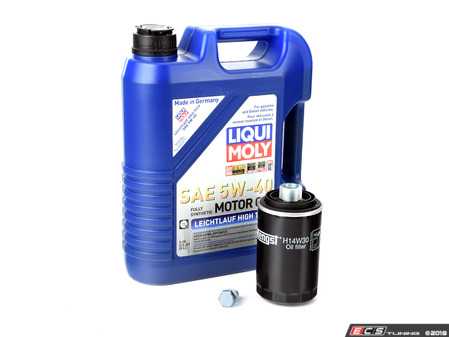 ES#2817348 - 2332KT7 - Premium Oil Service Kit  - Includes Hengst oil filter and LIQUI MOLY Leichtlauf High Tech 5w-40 oil - Assembled By ECS - Audi