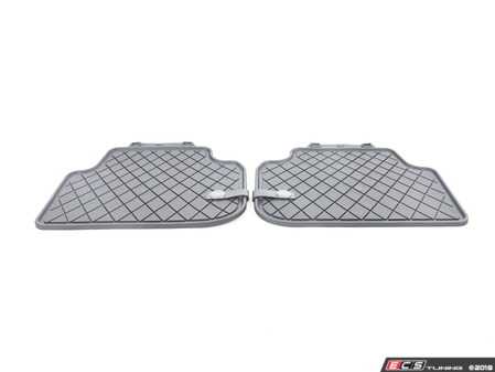 ES#2971335 - 51472408523 - Essentials Rear All Weather Rubber Factory Floor Mats Set Black - Priced As Set  - Replace or upgrade to factory MINI mats - Genuine MINI - MINI