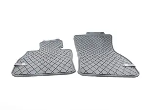 Essentials Front All Weather Rubber Factory Floor Mats Set Black - Priced As Set 