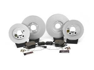ES#3145709 - ESK899 - Power Stop Euro-Stop Front & Rear Brake Kit (288mm/232mm) - A direct-fit upgrade with GEOMET coated plain rotors and ECE-R90 certified Pagid brake pads. - Power Stop - Volkswagen