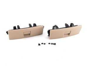 ES#1928121 - 8K0898005 - Front Underseat Storage Bin Kit - Pair - Cardamon Beige - Add convenient storage to both seats with one kit! - Genuine European Volkswagen Audi - Audi