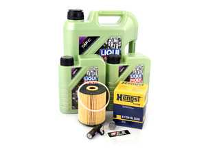 ES#3639955 - 95510756100KT4 - Liqui Moly Molygen Oil Service Kit (5w-40) - Includes Hengst filter and Liqui Moly Molygen New Generation A40 Spec oil - Assembled By ECS - Audi Volkswagen Porsche