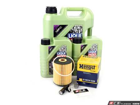 ES#3639955 - 95510756100KT4 - Liqui Moly Molygen Oil Service Kit (5w-40) - Includes Hengst filter and Liqui Moly Molygen New Generation A40 Spec oil - Assembled By ECS - Audi Volkswagen Porsche
