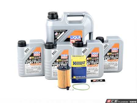ES#3639985 - 95810722220KT - Liqui Moly TopTech 4200 Diesel Oil Service Kit (5w-30) - Includes Hengst Filter and LiquiMoly TopTech 4200 C30 Spec Oil - Assembled By ECS - Porsche