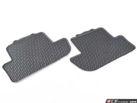 ES#2165759 - 51472163803 - Rear Rubber Floor Mats - Black - All weather protection for your BMW - Genuine BMW - BMW