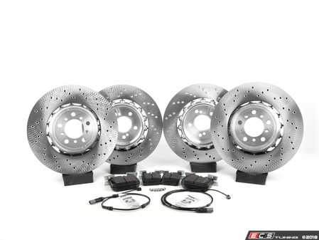 ES#3448773 - 34112284969KT6 - Front and Rear Performance Brake Service Kit - When stock braking performance just won't do - includes brand new OE rotors with Hawk HPS 5.0 brake pads - Assembled By ECS - BMW