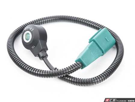 ES#2894890 - 06E905376A - Green Knock Sensor With Harness - 465mm - Detects engine ping for timing adjustment, 465mm length with green connector - Vemo - Audi Volkswagen