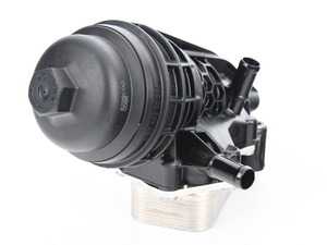 ES#4693795 - 270180050064 - Oil Filter Housing - With Cooler - Assembly with oil cooler - Mounted to the engine block and houses the engine oil filter - Genuine Mercedes Benz - Mercedes Benz