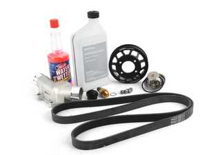 ES#2739351 - E36FNDuKT -  ultimate Fan Delete Kit  - Free up some extra horsepower by deleting your fan - with upgraded aluminum thermostat housing, fan delete nut and ECS Aluminum Water Pump Pulley - Assembled By ECS - BMW