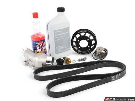 ES#2739351 - E36FNDuKT -  ultimate Fan Delete Kit  - Free up some extra horsepower by deleting your fan - with upgraded aluminum thermostat housing, fan delete nut and ECS Aluminum Water Pump Pulley - Assembled By ECS - BMW