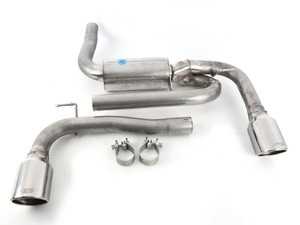 ES#3031842 - 11804 - Stainless Steel Rear Muffler Exhaust - S Type - 2.25" stainless steel with dual 4" dual oval-rolled, angle-cut tips - Borla - MINI