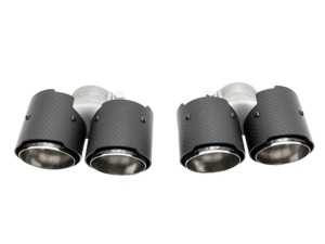 ES#3627130 - FSPOR9972QDTC - Deluxe Quad Style Tips - Carbon Fiber - Fits Stock (non-PSE) and Fabspeed Exhaust Systems - Fabspeed - Porsche