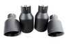 ES#3499447 - SSXAU707 - Cat-Back Exhaust System - Resonated With Valves - 2.50" stainless steel with quad GT-100 Cerakote black tips - Milltek Sport - Audi