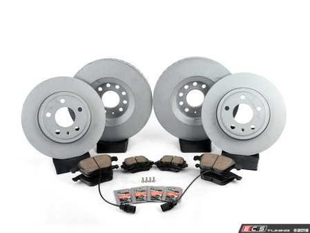 ES#3184281 - 8E0615301ADK5KT - Front & Rear Premuim Brake Service Kit - Featuring Zimmermann rotors and Akebono Euro Ceramic pads - Assembled By ECS - Audi
