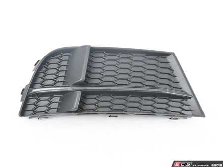 ES#3180670 - 8V3807682NESM - Lower Bumper Grille - Satin Black/Dark Chrome - Right - Keep your exterior looking clean - Genuine Volkswagen Audi - Audi