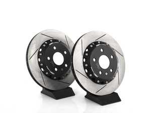ES#3646729 - 000036ECS04AKT -  Rear Slotted 2-Piece Semi-Floating Brake Rotors - Pair (310x22) - Direct bolt-on replacement - Save 4.70lbs of unsprung weight for enhanced performance! - ECS - Audi Volkswagen