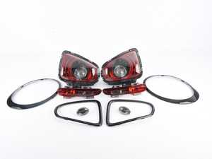 ES#3639658 - 63212296298KT - Retrofit Kit For MINI Cooper Black Line Lights With Headlight Rings - (NO LONGER AVAILABLE) - Upgrade your MINI to the "blackline" taillight, taillight trim, headlight trims, and side turn signal set. MINI Cooper Blackline Light "tinted" R56 R57 R58 R59 2011+ - Genuine MINI - 